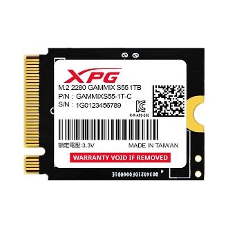 ADATA XPG GAMMIX S55 1TB PCIe x4 (4.0) M.2 2230 SSD fekete