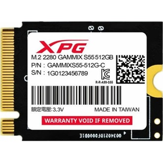 ADATA XPG GAMMIX S55 500GB PCIe x4 (4.0) M.2 2230 SSD fekete