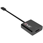 Club 3D USB-C -> HDMI 2.0 M/F aktív adapter 0.2m fekete