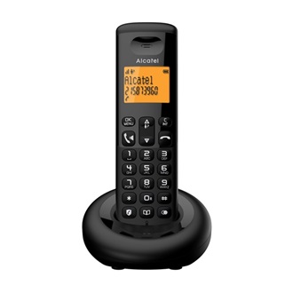 ALCATEL E260 telefon készülék (vezeték nélküli, kijelző, DECT) FEKETE