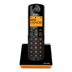 ALCATEL S280 telefon készülék (vezeték nélküli, nagy kijelző, DECT) FEKETE/NARANCSSÁRGA