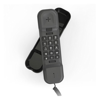 ALCATEL T16 telefon készülék (vezetékes, falra szerelhető, LCD kijelző) FEKETE