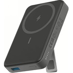 ANKER MagGo powerbank Type-C aljzat (10000mAh, 15W, gyorstöltő, mágneses, wireless, kitámasztó, LED kijelző) FEKETE