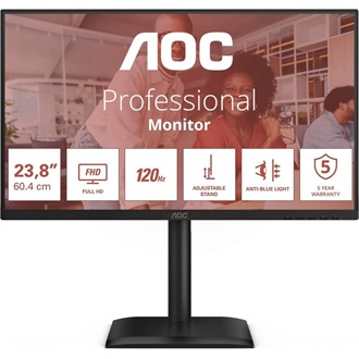 AOC 24E4CV 23.8" IPS LED monitor fekete 120Hz