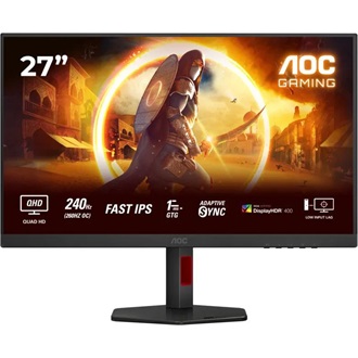 AOC 27G4ZR 27" IPS LED gaming monitor fekete-piros 260Hz G-Sync