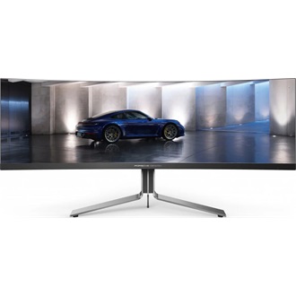 AOC PD49 49" ívelt Quantum Dot OLED gaming monitor ezüst-fekete 240Hz