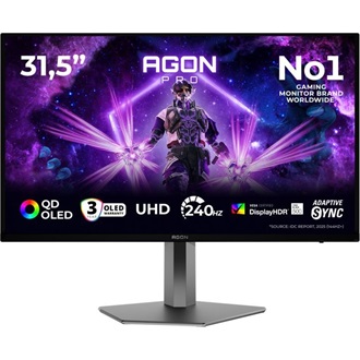 AOC Agon AG326UZD2 31.5" Quantum Dot OLED gaming monitor szürke 240Hz G-Sync