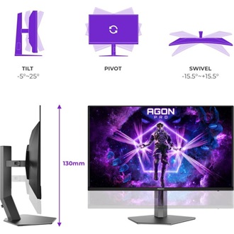 AOC Agon AG326UZD2 31.5" Quantum Dot OLED gaming monitor szürke 240Hz G-Sync