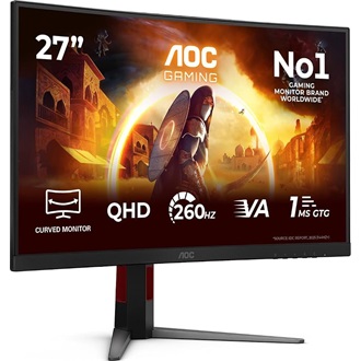 AOC Agon CQ27G4Z2 27" ívelt VA LED gaming monitor fekete 260Hz