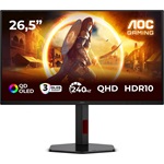 AOC Agon Q27G4ZDR 26.5" Quantum Dot OLED gaming monitor fekete 240Hz G-Sync