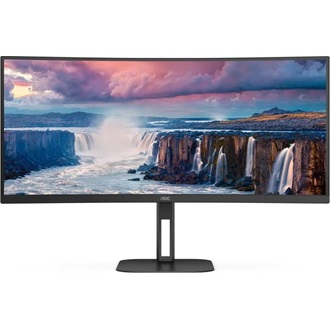 AOC CU34V5C 34" ívelt VA LED monitor fekete 100Hz FreeSync (USB-C: 65W)