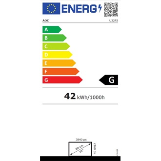 AOC U32P2 31.5" VA LED monitor fekete