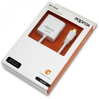 Approx APPC20 HDMI mini C -> VGA M/F adapter 0.2m fehér