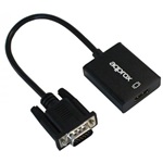 Approx VGA Jack 3,5mm -> HDMI M/F adapter 0.15m fekete