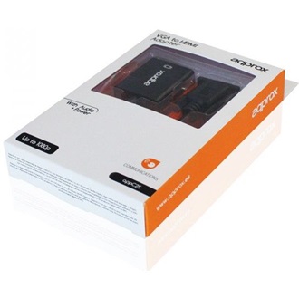 Approx VGA Jack 3,5mm -> HDMI M/F adapter 0.15m fekete