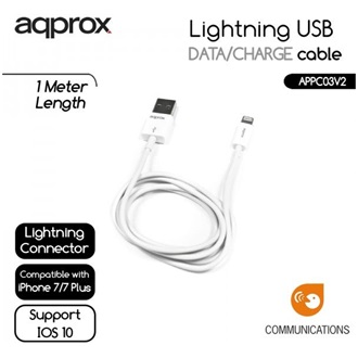 Approx APPC03V2 Lightning -> USB-A 2.0 adatkábel 1m fehér
