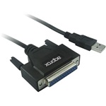 Approx APPC26 USB-A 2.0 -> Parallel DB25 M/F adapter 1.5m fekete