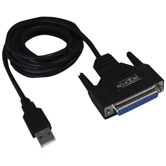Approx APPC26 USB-A 2.0 -> Parallel DB25 M/F adapter 1.5m fekete