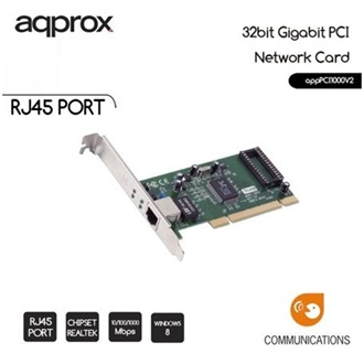 Approx APPPCI1000V2 1Gb/s PCI RJ45 hálózati adapter