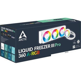 Arctic Cooling Liquid Freezer III Pro 360 A-RGB processzor vízhűtő fehér