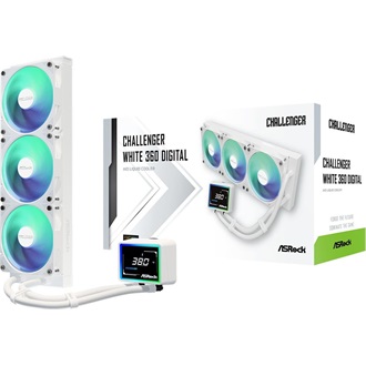 Asrock CHALLENGER WHITE 360 DIGITAL processzor hűtő fehér
