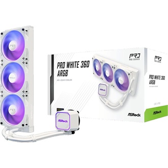 Asrock PRO WHITE 360 ARGB processzor hűtő fehér