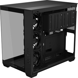 Asus A32 Plus táp nélküli ablakos Mid Tower számítógépház fekete