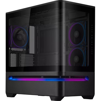 Asus Prime AP202 ARGB táp nélküli ablakos MT Mini Tower számítógépház fekete