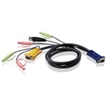 Aten USB-A 2.0 VGA - USB-A 2.0 KVM kábel 1.8m