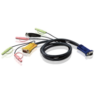 Aten USB-A 2.0 VGA - USB-A 2.0 KVM kábel 1.8m