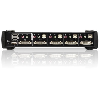 Aten CS1764A-AT-G 4 portos USB2.0 DVI KVM switch +audio