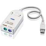 Aten USB-A 2.0 -> 2db PS/2 M/F adapter hosszabbító 0.3m Mac support