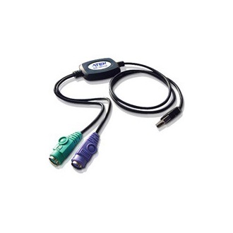 Aten USB-A 2.0 -> 2db PS/2 M/F adapter hosszabbító 0.9m