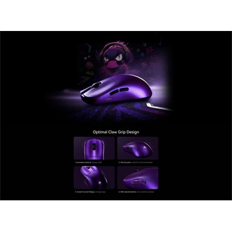 ATK Blazing Sky Duckbill optikai vezeték nélküli gaming egér lila