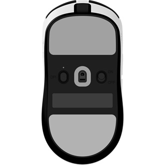 ATK Dragonfly A9 Air optikai vezeték nélküli gaming egér fehér-fekete