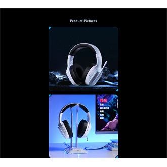 ATK Mercury 1 gaming fejhallgató fehér