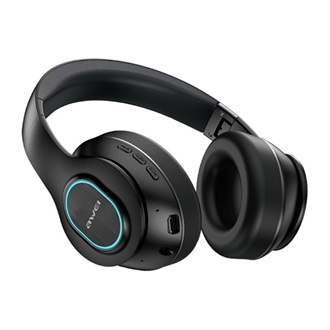 AWEI A100BL bluetooth fejhallgató SZTEREO v5.0, LED fény, FEKETE