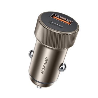 Awei C-857 33W univerzális autós töltő adapter barna