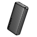 AWEI P6K Pro powerbank 2 USB+Type-C aljzat (20000mAh, 12W, LED jelzés) FEKETE