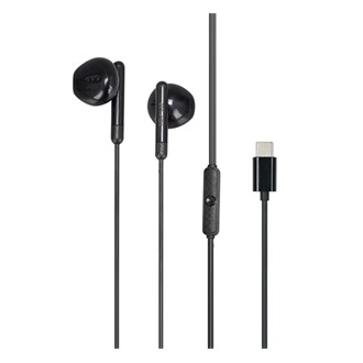 AWEI PC-25T fülhallgató SZTEREO Type-C, felvevő gomb, FEKETE