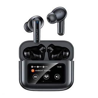 AWEI T56 Bluetooth fülhallgató SZTEREO v5.4, érintőkijelző + töltőtok, FEKETE