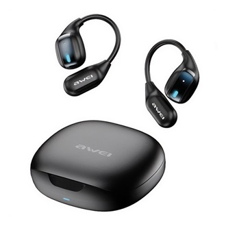 AWEI TZ12 Bluetooth fülhallgató SZTEREO v5.4, mikrofon + töltőtok, FEKETE