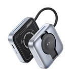 AWEI W35 asztali töltő 3in1 (15W, wireless, Airpods töltő, Apple Watch töltő, összecsukható) SÖTÉTSZÜRKE