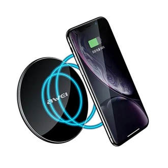 Awei W8 10W univerzális hálózati töltő (10W, gyorstöltő, wireless, ultravékony) fekete