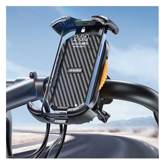 AWEI X29 kerékpáros telefontartó kormányra rögzíthető, 4.7 - 6.7" méret, FEKETE