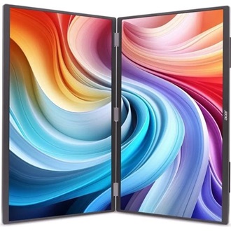 Acer PD193QTEbmiuux Dual 18.5" touchscreen IPS LED hordozható monitor szürke 100Hz