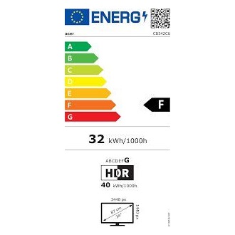Acer Vero CB342CURJ0bmiiphuzx 34" ívelt VA LED monitor fekete-ezüst 120Hz