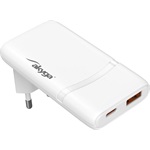 Akyga AK-CH-31 GaN 65W univerzális hálózati töltő adapter fehér (QC4+)