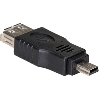 Akyga AK-AD-07 USB-B 2.0 mini -> USB-A 2.0 M/F adapter fekete