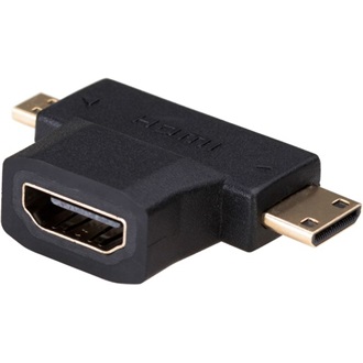 Akyga AK-AD-23 HDMI -> HDMI micro D HDMI mini C F/M adapter fekete